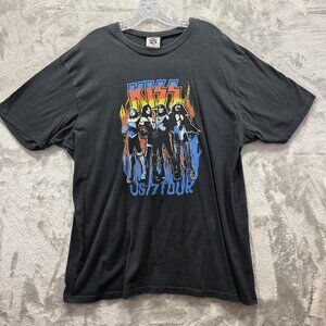 KISS Band Shirt Mens XL Black US Tour Graphic Rock T-Shirt Music Concert Merch